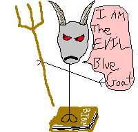 Mr The Evil Blue Goat Head