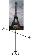 Mr Tourist Icon In Paris Head